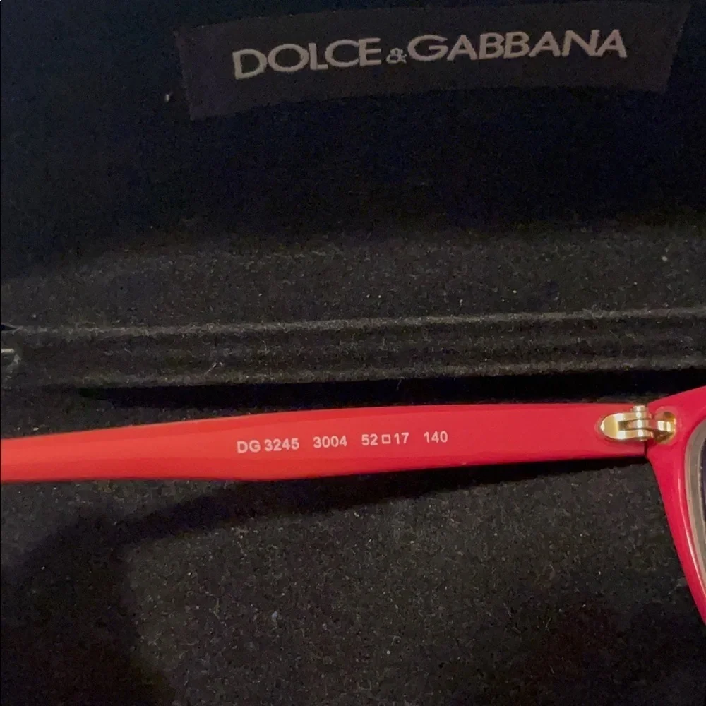 Doloc Gabbana beautiful eyeglasses red and brown